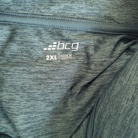 BCG Men's Green Long Sleeve 1/4 Zip" Pullover - Picture 3 of 3